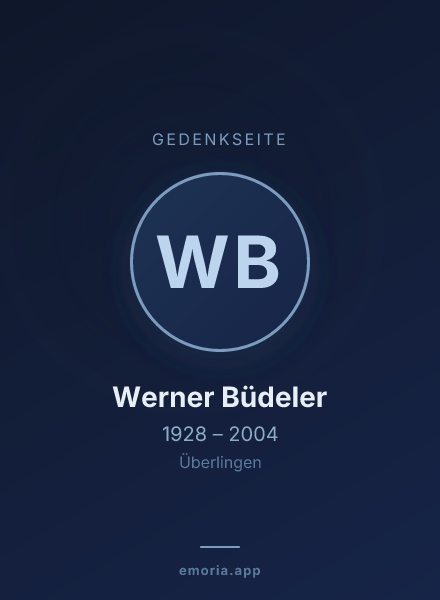Gedenkportrait von Werner Büdeler