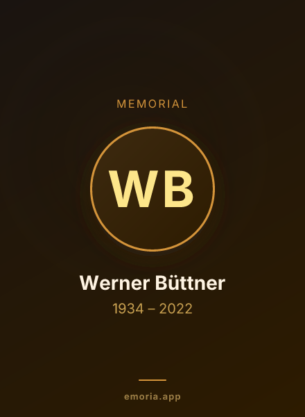 Memorial portrait of Werner Büttner