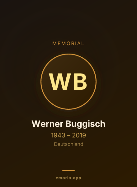 Memorial portrait of Werner Buggisch