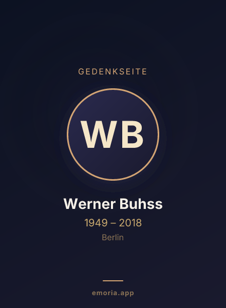 Gedenkportrait von Werner Buhss