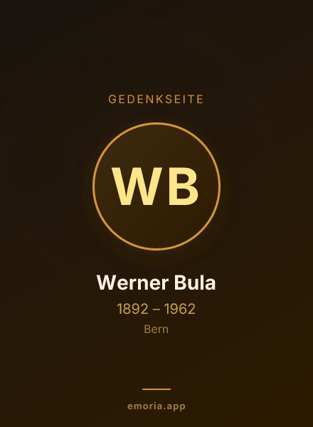 Gedenkportrait von Werner Bula