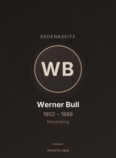 Gedenkportrait von Werner Bull