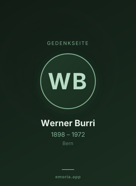 Gedenkportrait von Werner Burri