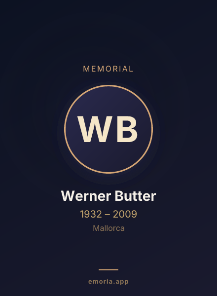 Memorial portrait of Werner Butter