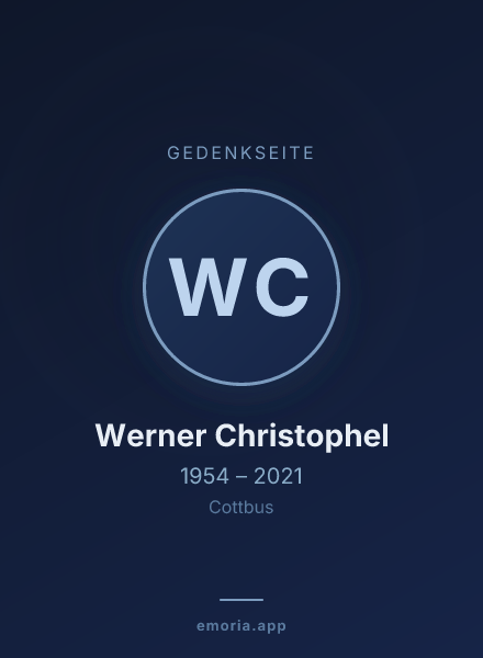 Gedenkportrait von Werner Christophel