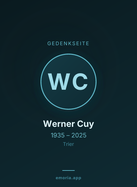 Gedenkportrait von Werner Cuy