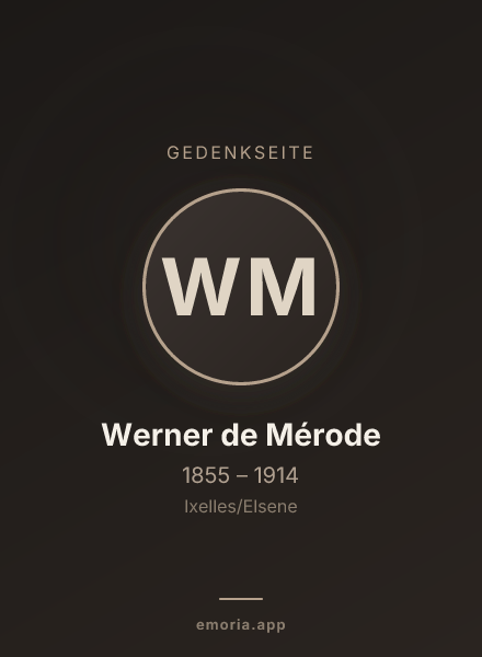 Gedenkportrait von Werner de Mérode