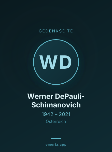 Gedenkportrait von Werner DePauli-Schimanovich