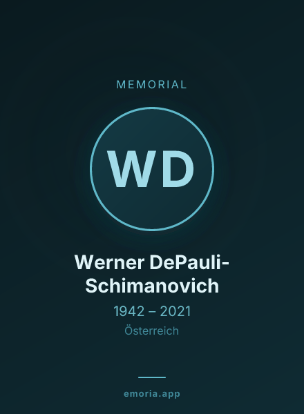 Memorial portrait of Werner DePauli-Schimanovich