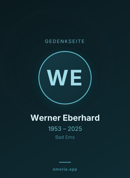 Gedenkportrait von Werner Eberhard
