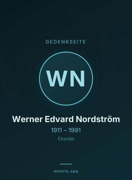 Gedenkportrait von Werner Edvard Nordström
