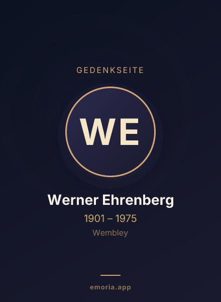 Gedenkportrait von Werner Ehrenberg