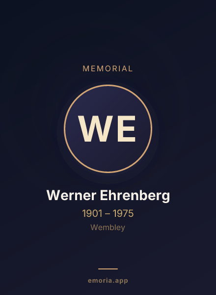 Memorial portrait of Werner Ehrenberg