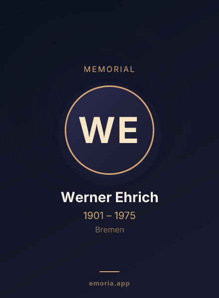 Memorial portrait of Werner Ehrich
