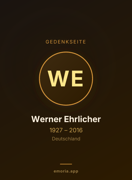 Gedenkportrait von Werner Ehrlicher