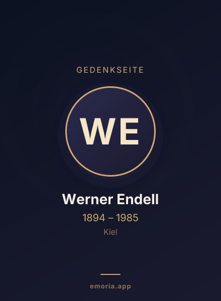 Gedenkportrait von Werner Endell