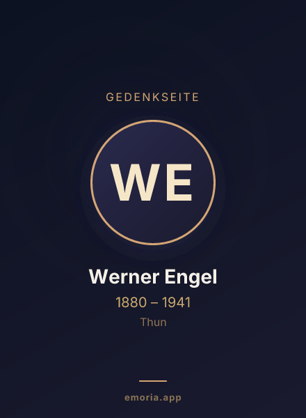Gedenkportrait von Werner Engel