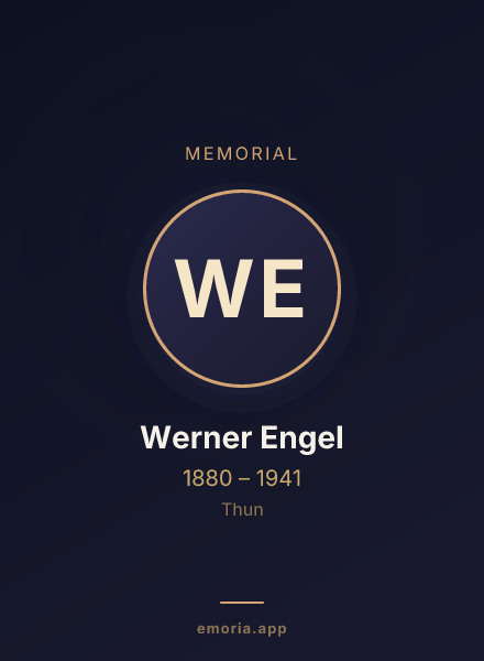 Memorial portrait of Werner Engel