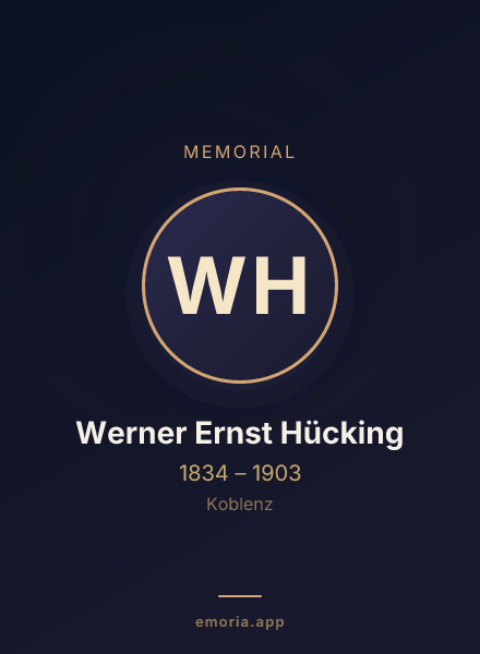 Memorial portrait of Werner Ernst Hücking