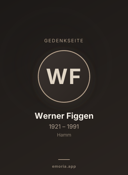 Gedenkportrait von Werner Figgen