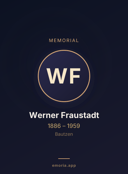 Memorial portrait of Werner Fraustadt