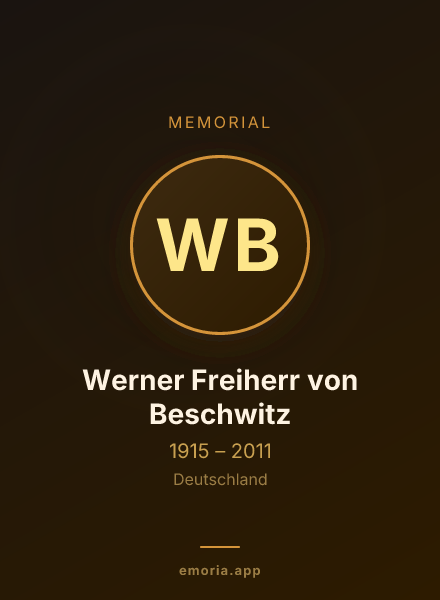 Memorial portrait of Werner Freiherr von Beschwitz