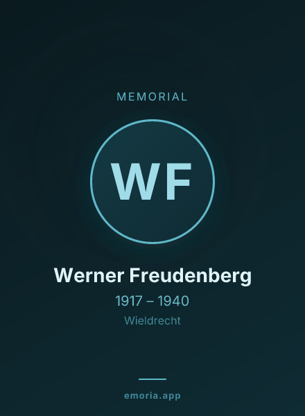 Memorial portrait of Werner Freudenberg