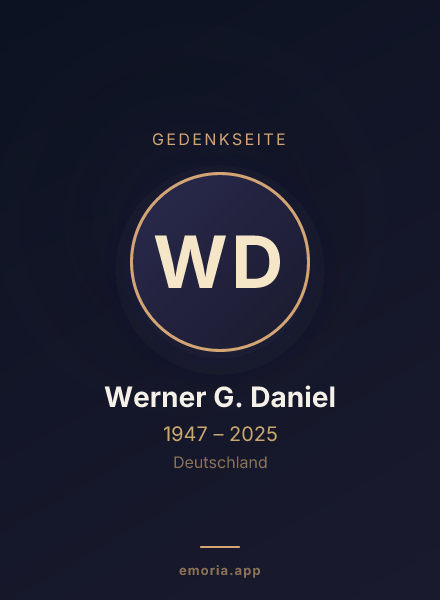 Gedenkportrait von Werner G. Daniel
