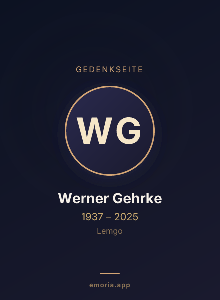 Gedenkportrait von Werner Gehrke