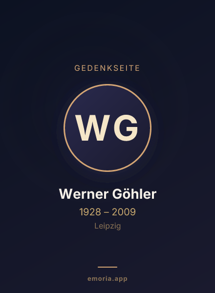 Gedenkportrait von Werner Göhler