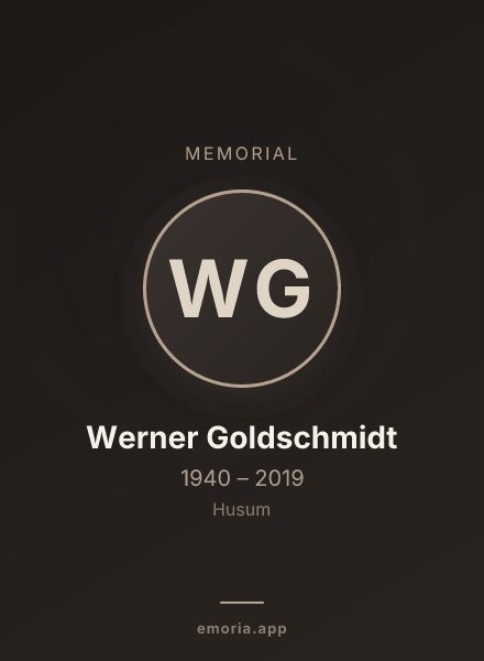 Memorial portrait of Werner Goldschmidt