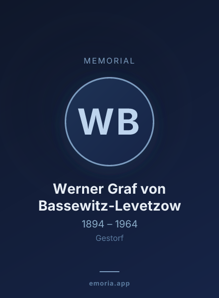 Memorial portrait of Werner Graf von Bassewitz-Levetzow