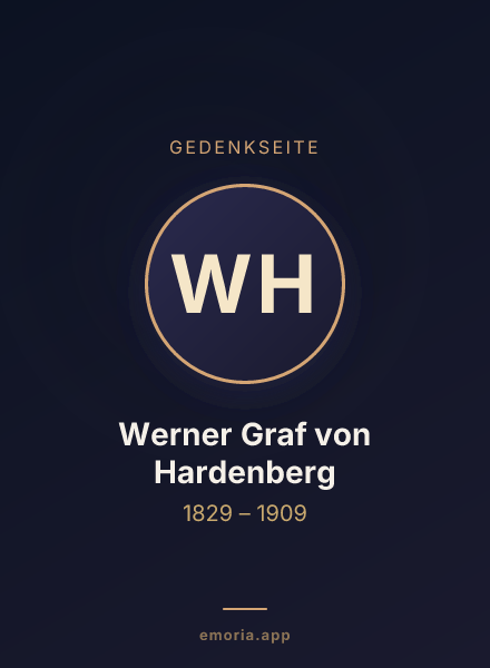 Gedenkportrait von Werner Graf von Hardenberg
