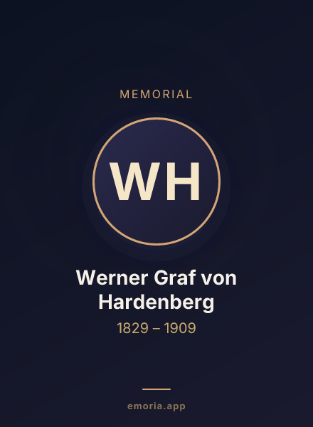 Memorial portrait of Werner Graf von Hardenberg