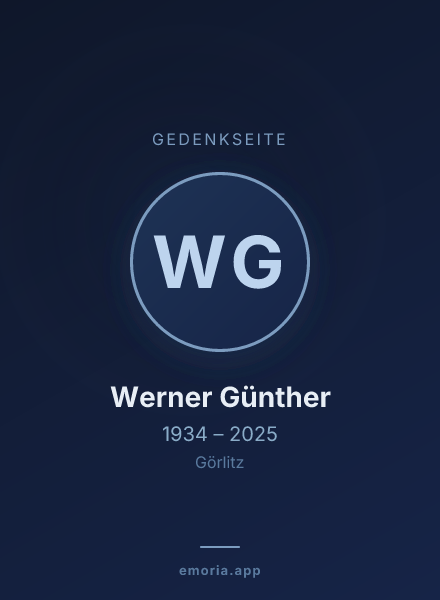 Gedenkportrait von Werner Günther