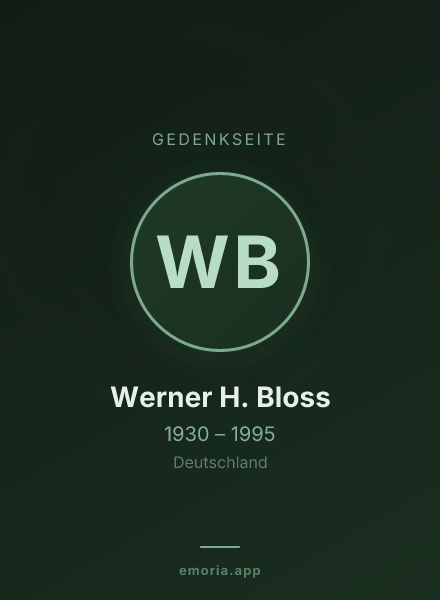 Gedenkportrait von Werner H. Bloss