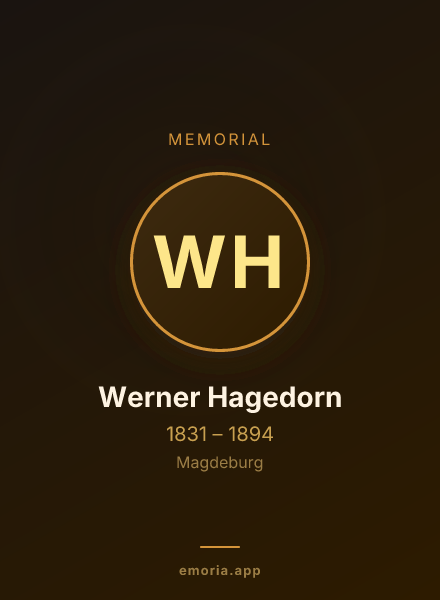Memorial portrait of Werner Hagedorn