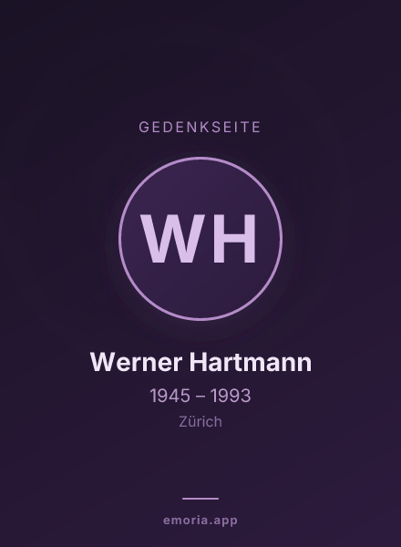 Gedenkportrait von Werner Hartmann