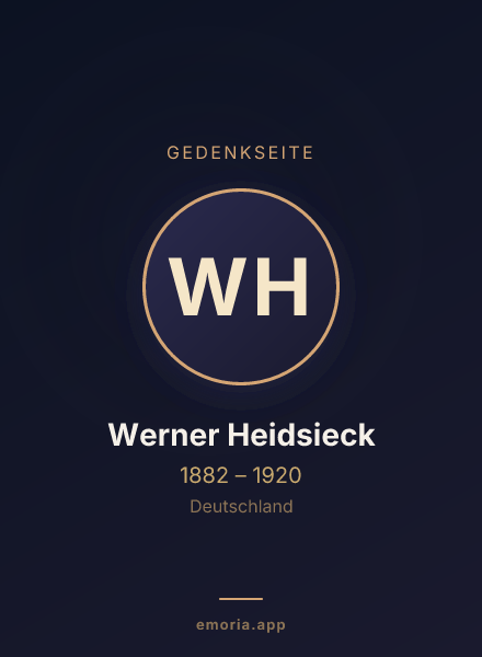 Gedenkportrait von Werner Heidsieck