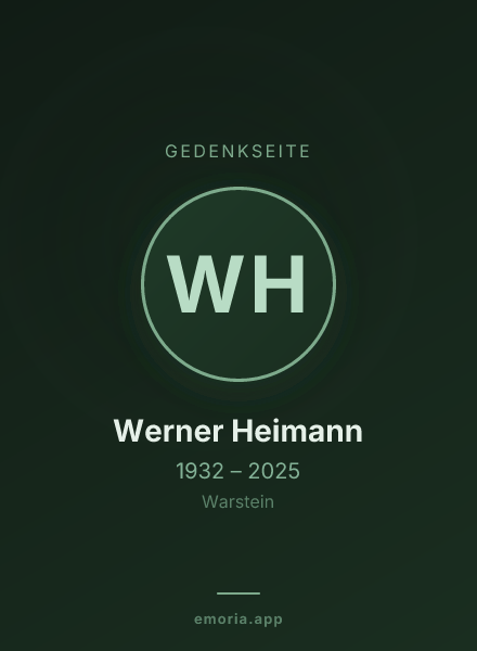 Gedenkportrait von Werner Heimann