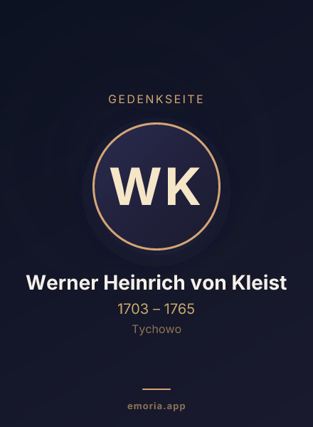 Gedenkportrait von Werner Heinrich von Kleist