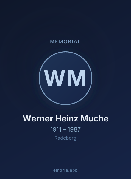 Memorial portrait of Werner Heinz Muche