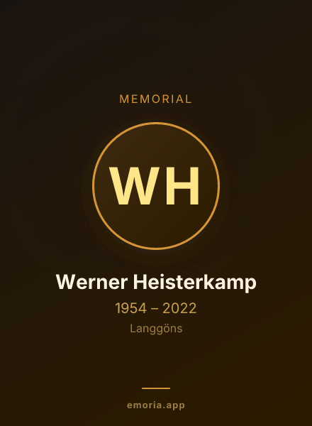 Memorial portrait of Werner Heisterkamp