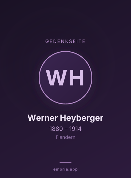Gedenkportrait von Werner Heyberger