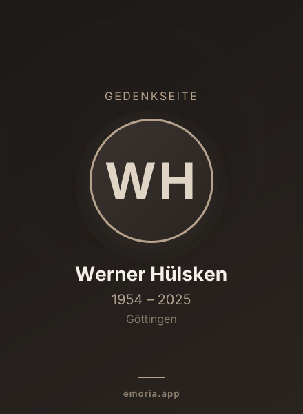 Gedenkportrait von Werner Hülsken