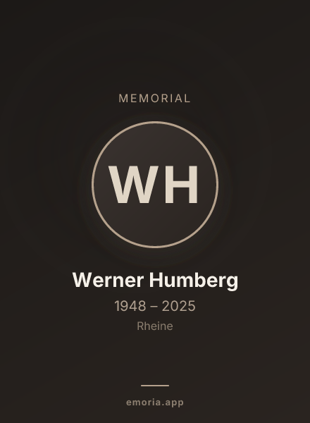 Memorial portrait of Werner Humberg