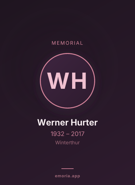 Memorial portrait of Werner Hurter