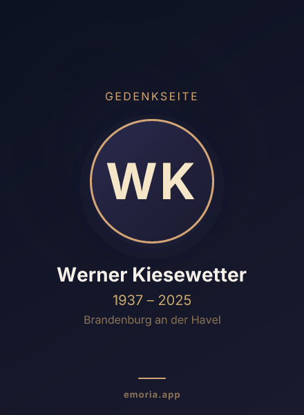 Gedenkportrait von Werner Kiesewetter