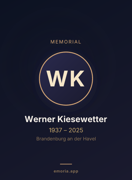 Memorial portrait of Werner Kiesewetter