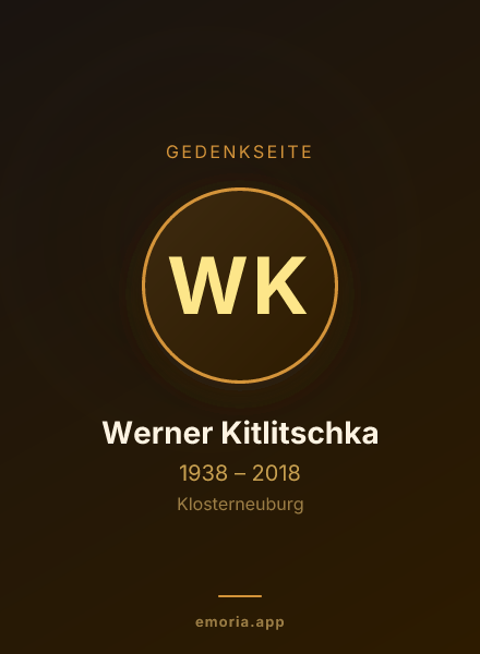 Gedenkportrait von Werner Kitlitschka